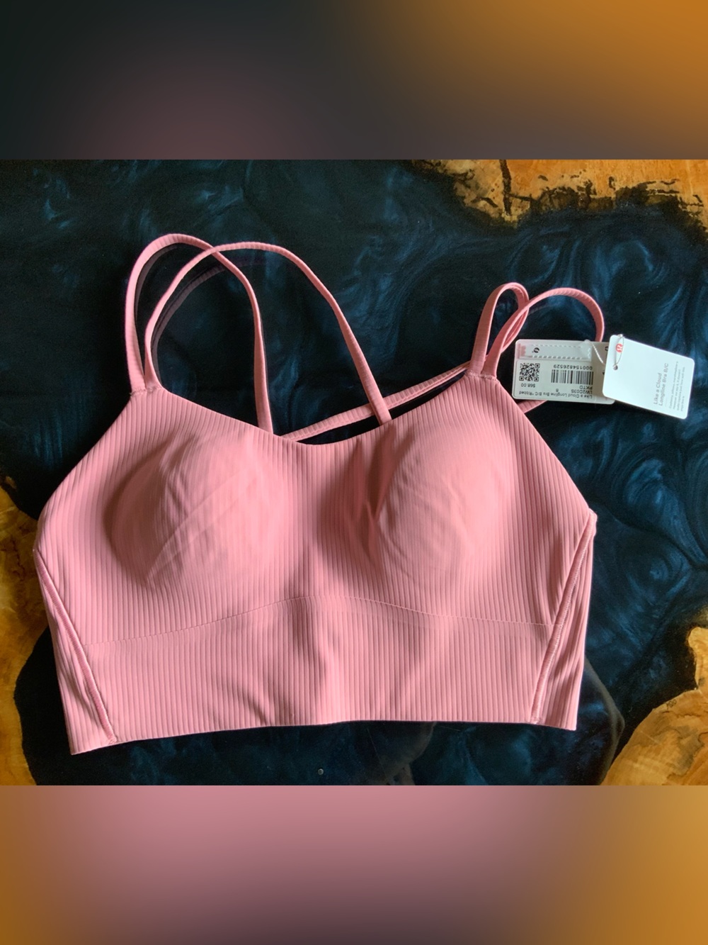 NWT LULULEMON Like a Cloud Ribbed Longline B/C Bra - Size 8